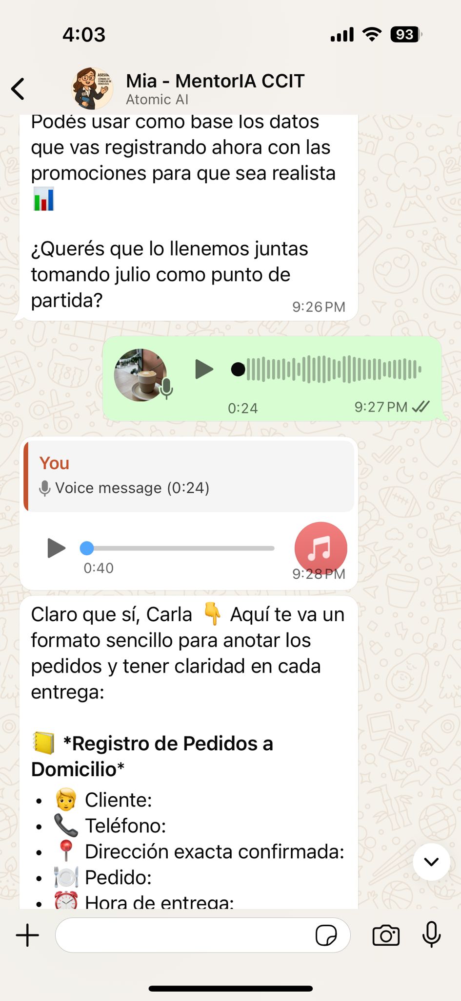 Ilustración: Mia, asesora